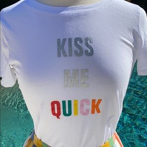 Maybe Wang short sleeve "Kiss Me Quick" t-shirt